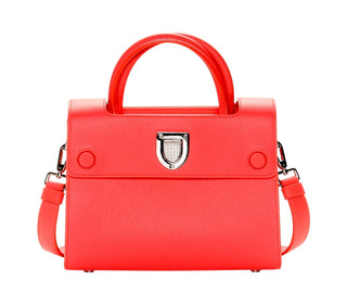Christian Dior Fluorescent Goji Pink Grained Calfskin Mini Diorever Flap Bag
