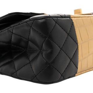 Chanel Lambskin Metallic Calfskin Crocodile Embossed 2.55 Reissue Flap Bag