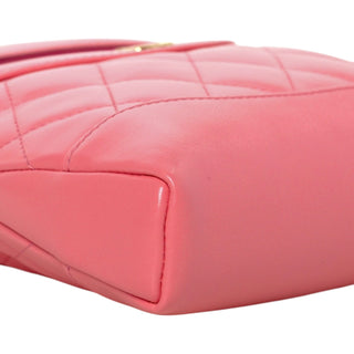 Chanel Coral Pink Shiny Calfskin Quilted Nano 31 Shopping Bag