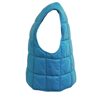 Bottega Veneta Blue Quilted Leather Gilet