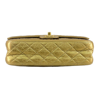 Chanel Limited Edition Gold CC Logo Embossed Paris-Dallas Medium Double Flap Bag