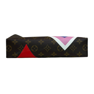 Louis Vuitton Brown Monogram Canvas Embellished Game On Heart Poche Toilette Bag