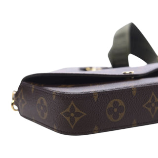 Louis Vuitton Brown Monogram Khaki Felicie Strap & Go Crossbody Bag