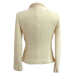 Chanel Cream Bouclé Wool Jacket with Mother-of-Pearl Buttons