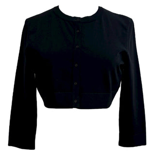 Alaïa Black Cropped Knit Cardigan