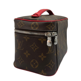 Louis Vuitton Monogram Canvas Nice Mini Vanity Case With Red Trim