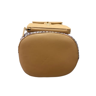 Chanel Tweed & Beige Caviar Leather Triple Pocket Backpack