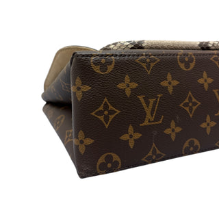 Louis Vuitton Brown Monogram & Python Mylockme Top Handle Bag