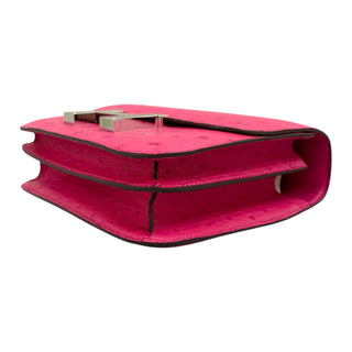 Hermès Constance 18 Rose Tyrien Ostrich Leather With Palladium Hardware