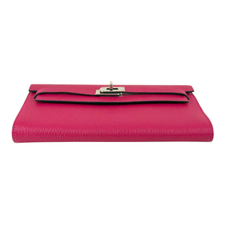 Hermès Pink Kelly To Go Chevre Mysore Leather with Palladium Hardware
