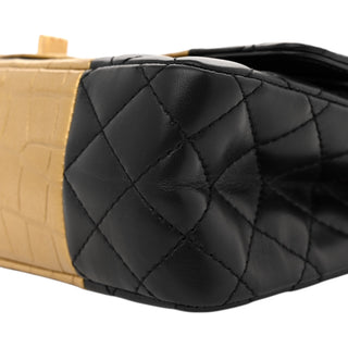 Chanel Lambskin Metallic Calfskin Crocodile Embossed 2.55 Reissue Flap Bag