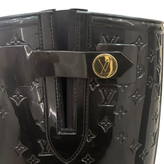 Louis Vuitton Black Monogram Embossed Rubber Rain Boots