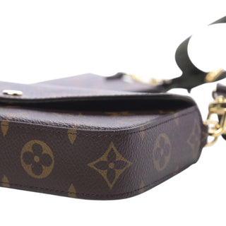 Louis Vuitton Brown Monogram Khaki Felicie Strap & Go Crossbody Bag