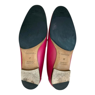 Hermès Pink Alligator H-Buckle Loafers