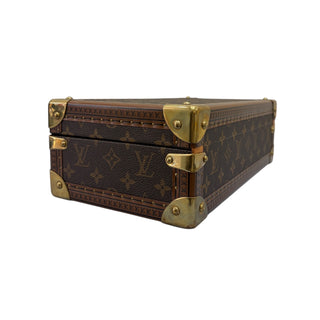 Louis Vuitton Brown Monogram Canvas 8-Watch Case With Golden Brass Hardware