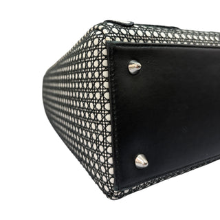 Christian Dior Houndstooth Patch Embellished Medium Lady Dior Bag