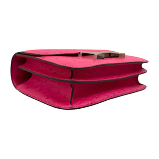 Hermès Constance 18 Rose Tyrien Ostrich Leather With Palladium Hardware