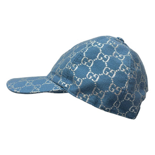 Gucci GG Denim Silver Monogram Cap
