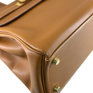 Hermès Kelly 28 Gold Gulliver Leather Bag with Gold Hardware