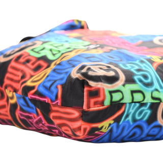 Chanel Black Caviar Fabric Multicolour Graffiti Foldable Tote