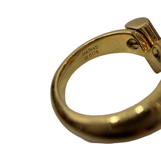 Louis Vuitton Textured Essential V Gold-Tone Ring
