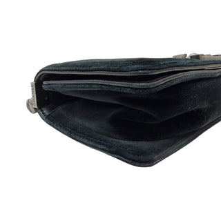 Chanel Black Velvet Small Boy Bag With Ruthenium Hardware