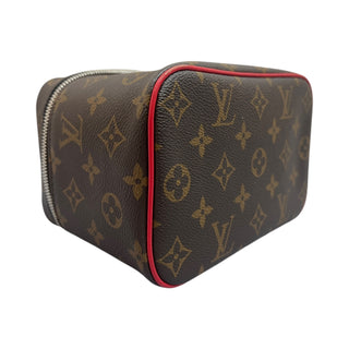 Louis Vuitton Monogram Canvas Nice Mini Vanity Case With Red Trim