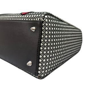 Christian Dior Houndstooth Patch Embellished Medium Lady Dior Bag