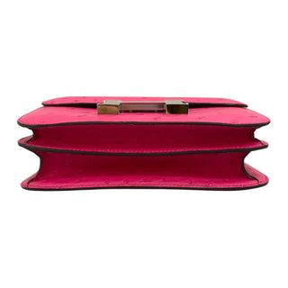 Hermès Constance 18 Rose Tyrien Ostrich Leather With Palladium Hardware