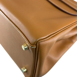 Hermès Kelly 28 Gold Gulliver Leather Bag with Gold Hardware
