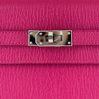 Hermès Pink Kelly To Go Chevre Mysore Leather with Palladium Hardware