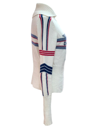 Christian Dior Étoile Tricolore Knit Turtleneck Sweater