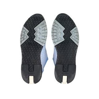 Hermes Light Blue Knit & Suede Panel Sneakers