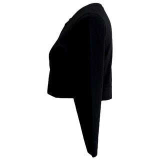 Alaïa Black Cropped Knit Cardigan