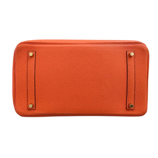 Hermès Birkin 35 Orange Togo Leather With Gold Hardware