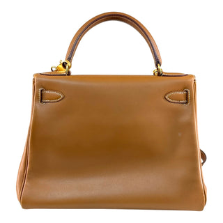 Hermès Kelly 28 Gold Gulliver Leather Bag with Gold Hardware