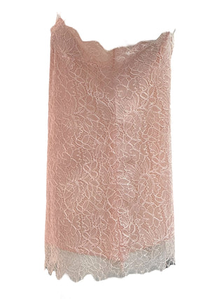 Chanel Pink Lace Cami With Back Pearl Closure And Scallop Trim