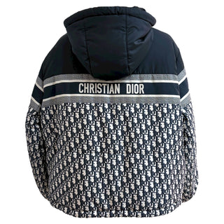 Christian Dior Navy Oblique Reversible Down Puffer Jacket