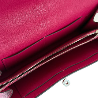 Hermès Pink Kelly To Go Chevre Mysore Leather with Palladium Hardware