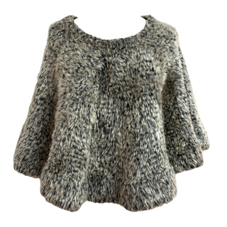 Alaïa Grey Textured Faux Fur Cape