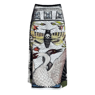 Gucci Illustration Print Midi Skirt