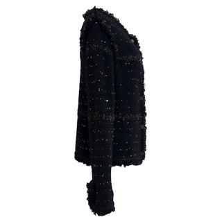 Lanvin Black Embellished Tweed Jacket
