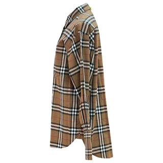 Burberry Beige Checkered Cotton Shirt