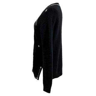 Prada Black Wool Embroidered Knit Sweater