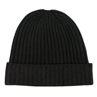 Chanel Black Cashmere Beanie With Removable Crystal CC Brooch