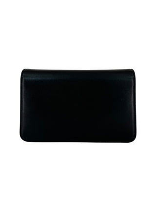 Chanel Black Lambskin Silver CC Wallet On Chain Bag