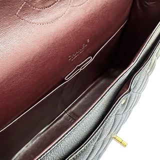 Chanel Black Caviar Leather Maxi Double Flap Bag With Gold Hardware