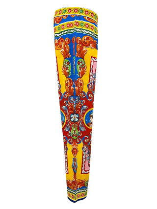 Dolce & Gabbana Carretto Silk Kimono Top And Trousers Set