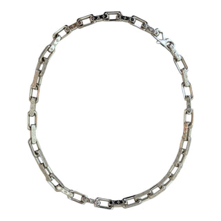 Louis Vuitton Silver Monogram Chain Necklace