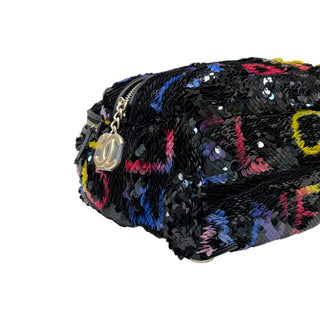 Chanel Sequin “CHANEL” Lettering Mini Backpack